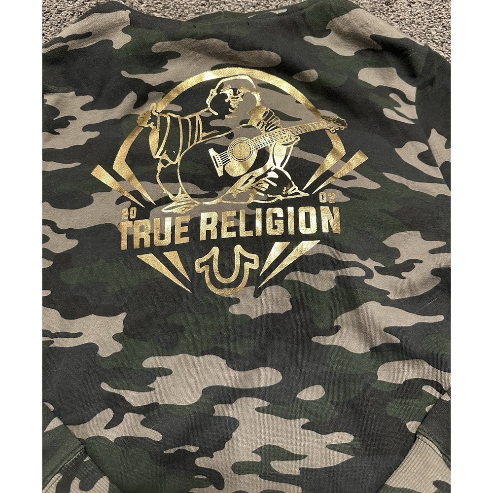 True religion zip hoodie jacket CAMO Unisex L